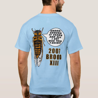 T-shirt 2007 Brood XIII Illnois Retro Tshirt. Double face