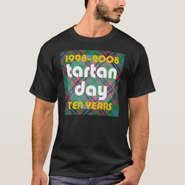 T-shirt 2008 de jour de tartan (Devant)