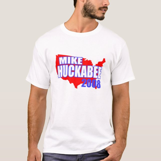 T-shirt 2008 rouge de Mike Huckabee Amérique (Devant)