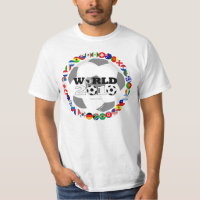 T-shirt 2010 de coupe du monde tout le drapeau