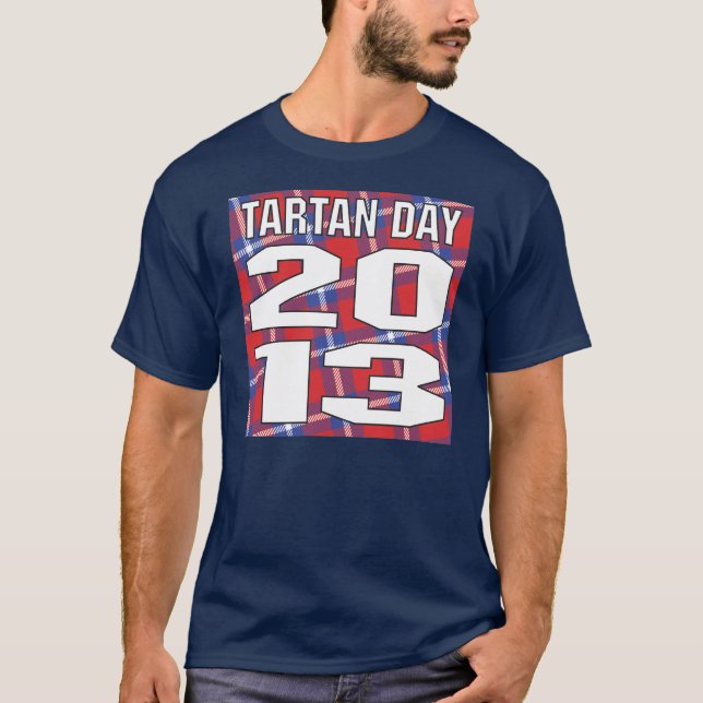 T-shirt 2013 de jour de tartan (Devant)