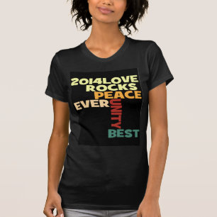T-shirt 2014 Love Rocks Peace Art Imprimer