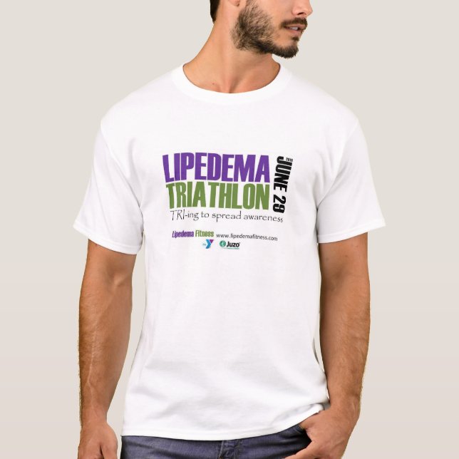 T-shirt 2019 triathlon de Lipedema - hommes (Devant)