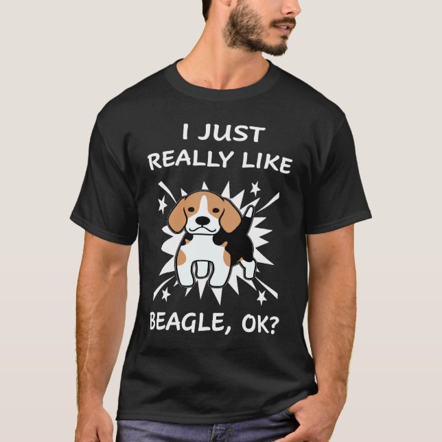 T-shirt 201 J'Aime Vraiment Beagle (Devant)