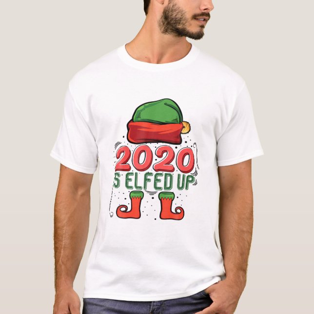 T-shirt 2020 Est Elfed Up Funny Christmas Family Pajama Gi (Devant)