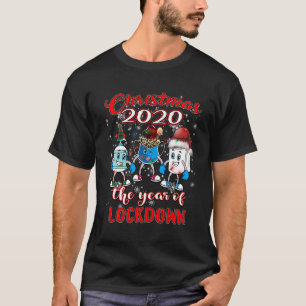 T-shirt 2020 Quarantine Lockdown Père Noël Mask Toil