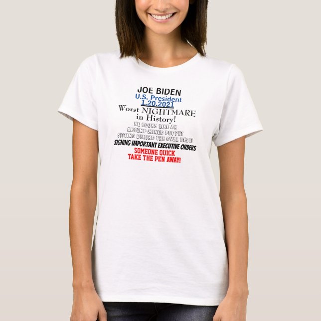 T-shirt 2021 Joe Biden, président des États-Unis (Devant)