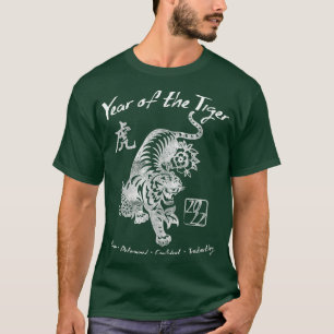 T-shirt 2022 Année du Tigre Zodiaque Chinois Nouvel An Chi