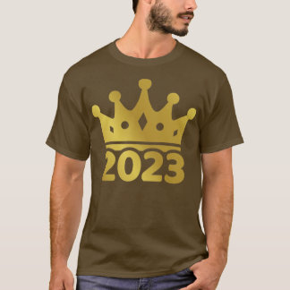 T-shirt 2023 avec couronne pour anniversaire et fête