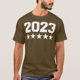 T-shirt 2023 avec étoiles pour anniversaire et nouvelles a