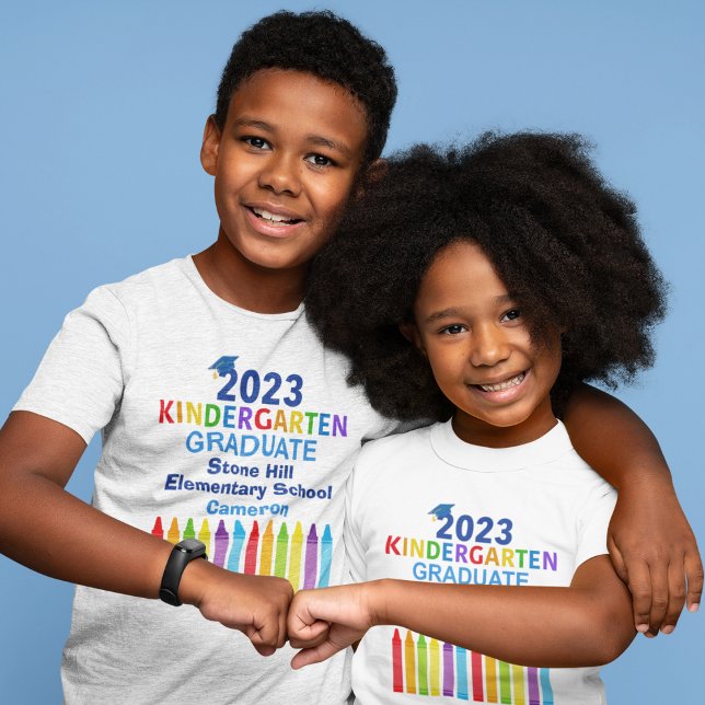 T-shirt 2023 Jardin d'enfants Diplômés Cute Crayon Custom  (Créateur téléchargé)