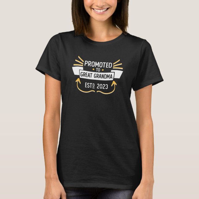 T-shirt 2023 Promoted to Great Grandma Soon to Be Great Gr (Devant)