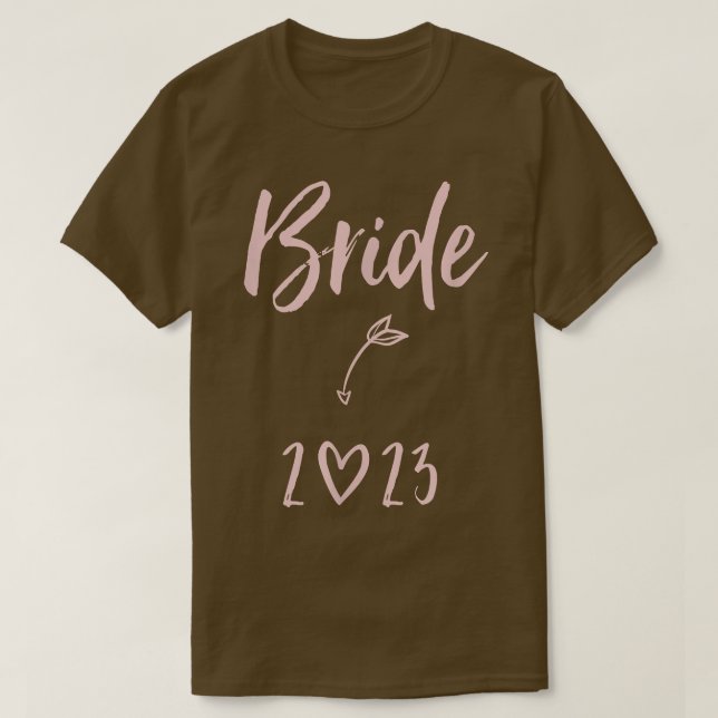 T-shirt 2023 Wedding Bride Heart  (Design devant)