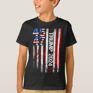 T-shirt 2024 45 47 Vintage American Flag Retro 4547