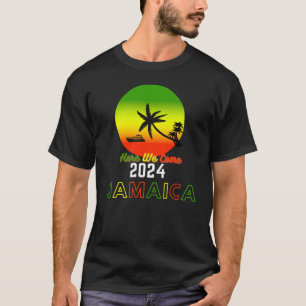 T-shirt 2024 Here We Come Jamaïque présente des images en