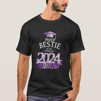 T-shirt 2024 Je Fier Bestie Du Gradué I Purple Party