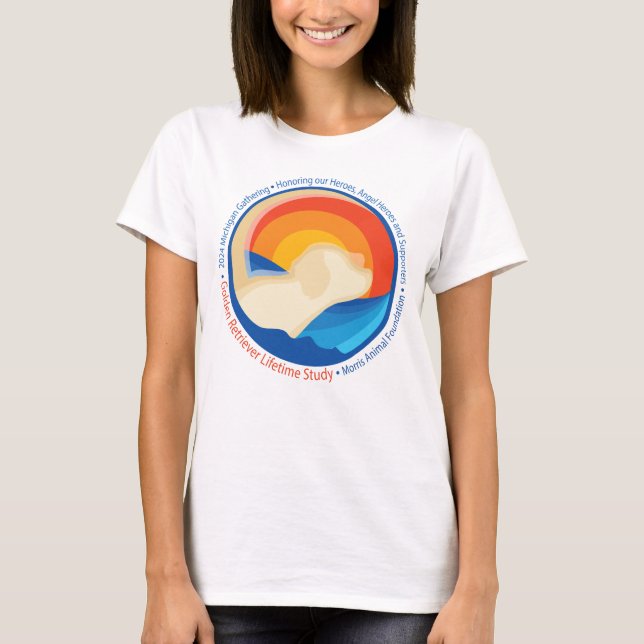 T-shirt 2024 Michigan GRLS Gathering - Blanc féminin (Devant)