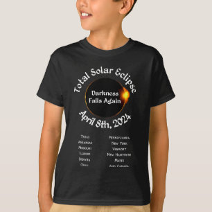 T-shirt 2024 Total Eclipse Darkness Falls à nouveau