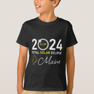 T-shirt 2024 Total Solaire Eclipse Maine État