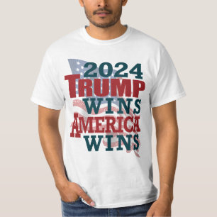 T-shirt 2024 Trump gagne - l'Amérique gagne