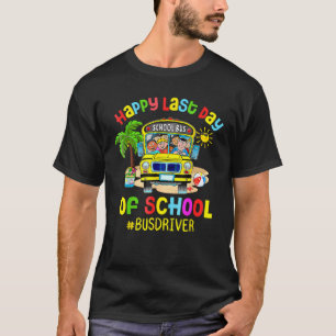 T-shirt 2025 Jour Bonne classe Dernière Bonjour bus scolai