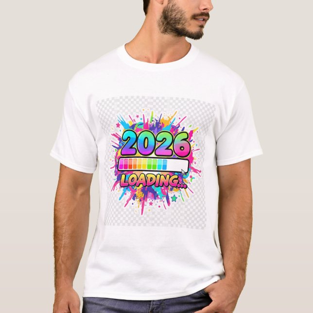 T-shirt 2026 Loading... Progress Bar Sticker (Devant)
