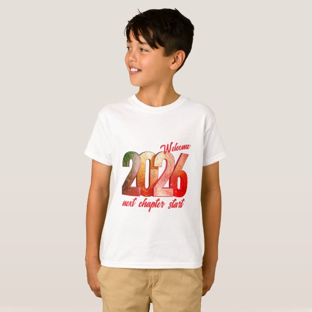 T-SHIRT 2026 NEW YEAR KIDS BASIC T SHIRT (Devant entier)