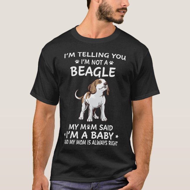 T-shirt 202 Je vous dis que je ne suis pas un Beagle (Devant)