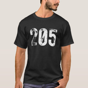 T-shirt 205 Indicatif régional Birmingham AL Mobile Teleph