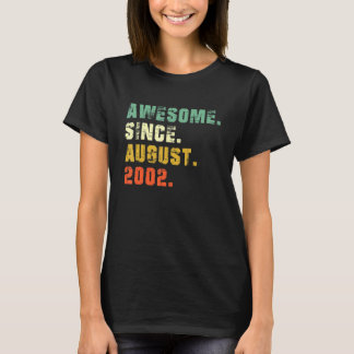 T-shirt 20 Ans 20 Anniversaire Awesome depuis le 20 Août