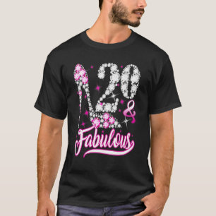T-shirt 20 Ans 20 et fabuleux 20e Anniversaire Pink Dia