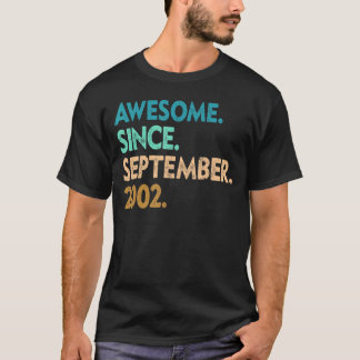 T-shirt 20 Ans Awesome Depuis Septembre 2002 20th 7