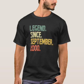 T-shirt 20 Ans Cadeaux Légende depuis Septembre