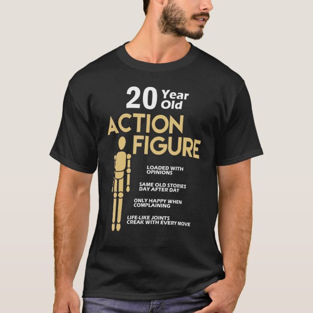 T-shirt 20 ans d'action Figure 20e anniversaire Anniversa (Devant)