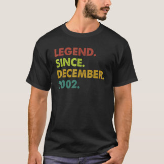 T-shirt 20 ans de légende depuis décembre 2002 20e naissan