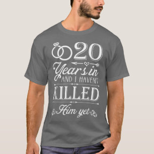 T-shirt 20 Ans De Mariage Femme Funny 20e Anniversaire C