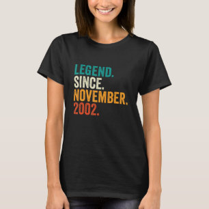 T-shirt 20 Ans Légende depuis novembre 2002 20e Birt