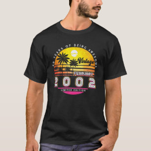 T-shirt 20 ans Vintage 2002 Edition limitée Février