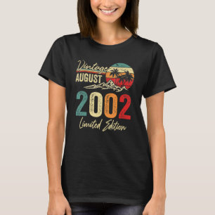 T-shirt 20 ans Vintage août 2002 20e anniversaire
