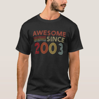 T-shirt 20 Décorations d'anniversaire Hommes Femmes 2003 A