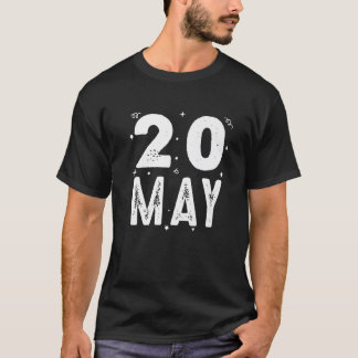T-shirt 20 Mai Fête Anniversaire Occasions Spéciales Pour 