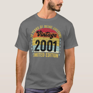 T-shirt 20e anniversaire 20 ans Cadeaux Vintages 2001 Limi