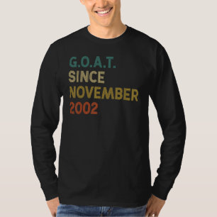 T-shirt 20e anniversaire 20 ans chèvre depuis novembre 200
