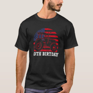 T-shirt 20e anniversaire 20 ans Us Flag Tractor Driver