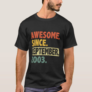 T-shirt 20E Anniversaire Awesome Depuis Septembre 2003 20