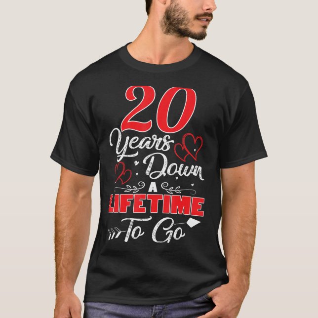 T-shirt 20e anniversaire du Mariage 20 ans de vie (Devant)