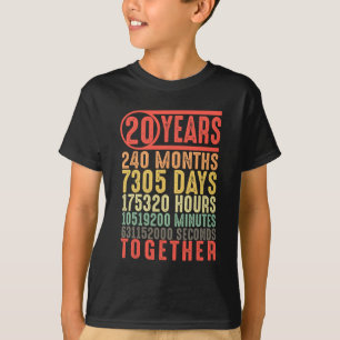 T-shirt 20e anniversaire du Mariage Lui ses couples corres