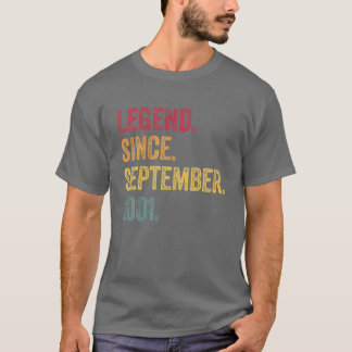 T-shirt 20E Anniversaire Légende Cadeau Depuis Septembre 2