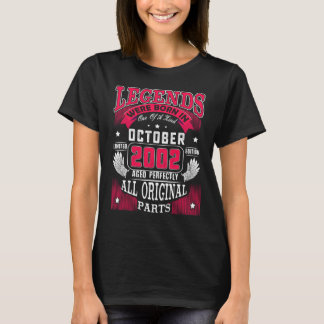 T-shirt 20e anniversaire Légendes nées en octobre 2002 20