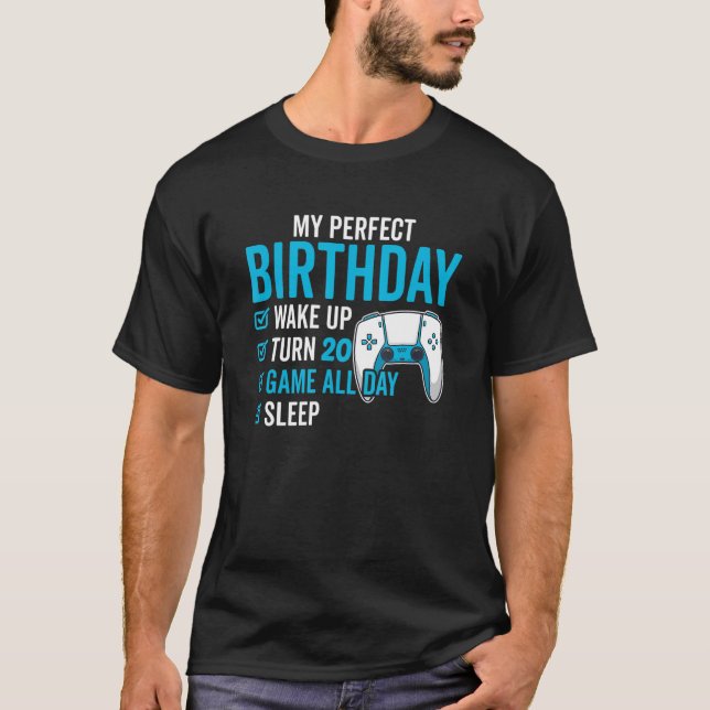 T-shirt 20e anniversaire pour les garçons Jeux Vidéo de 20 (Devant)